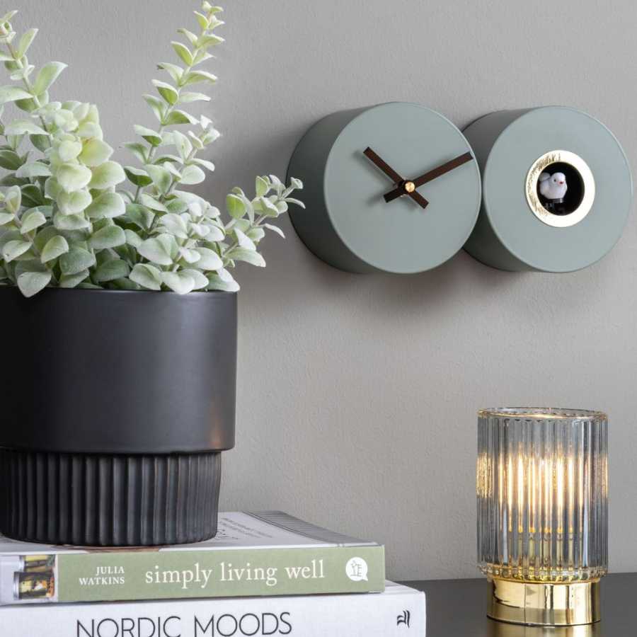 Karlsson Duo Cuckoo Wall Clock Jungle Green Naken Interiors